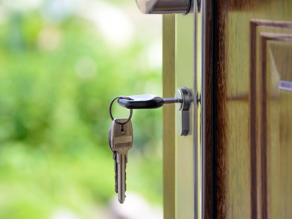Black Handled Key on Key Hole